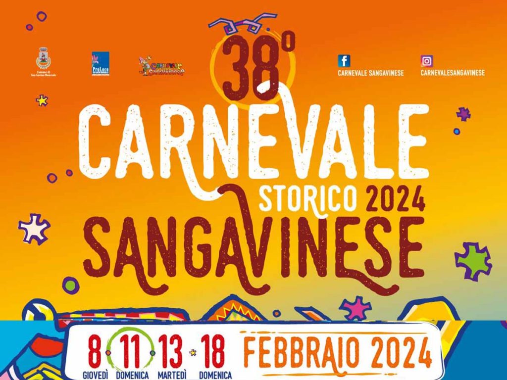 Carnevale storico sangavinese 2024, date e manifesto!