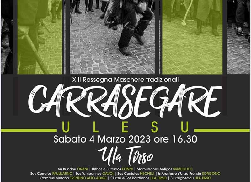 Carnevale Ula Tirso 2023, manifesto e programma
