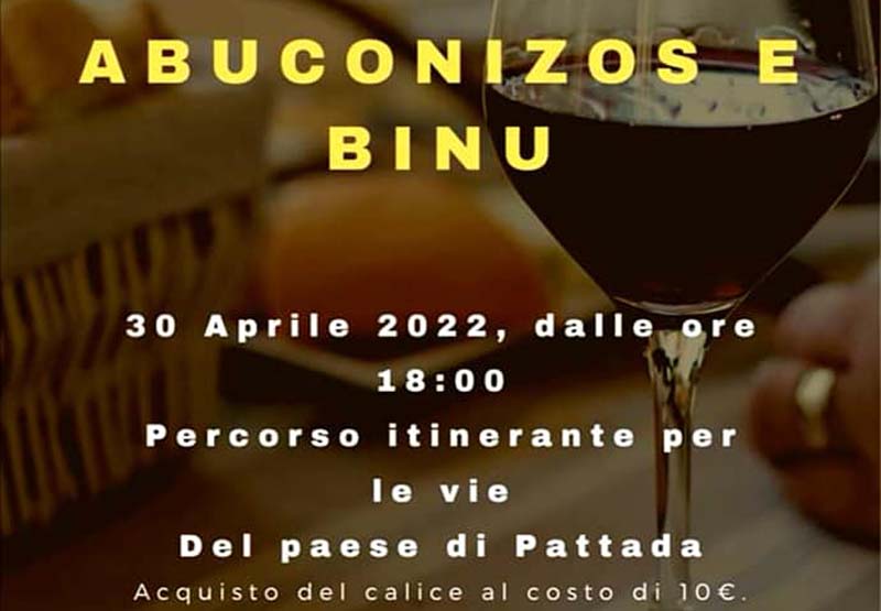 Abbuconizos e binu 2022 a Pattada, programma