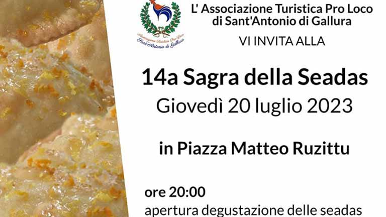 Sagra delle seadas 2023 a Sant'Antonio di Gallura, data e manifesto