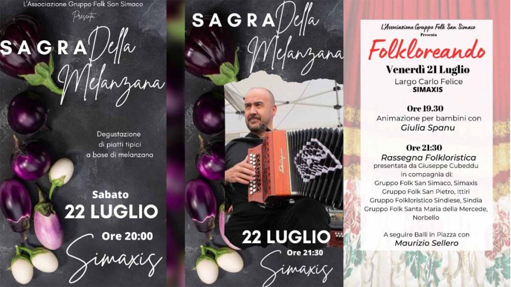 Sagra della melanzana Simaxis 2023, data, programma e manifesto