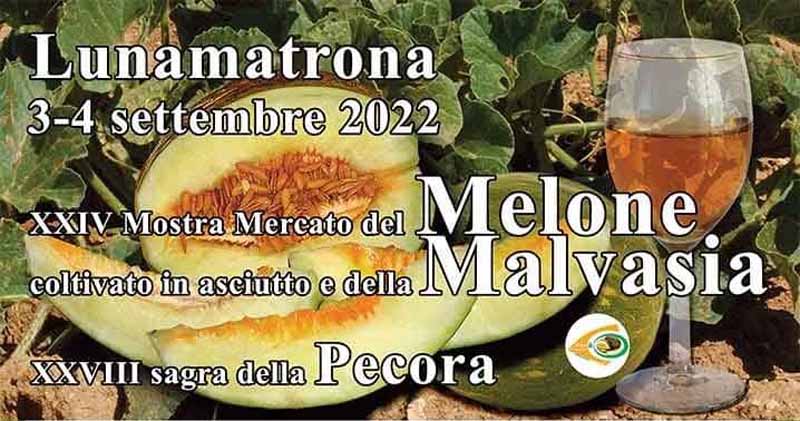Sagra del melone e della malvasia a Lunamatrona 2022, manifesto e programma