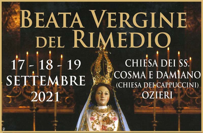 Beata Vergine del rimedio a Ozieri, programma 2021
