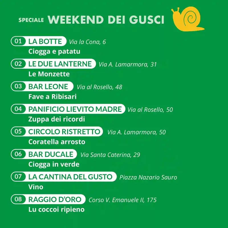 Weekend dei gusci 2024 a Sassari, itinerario completo!