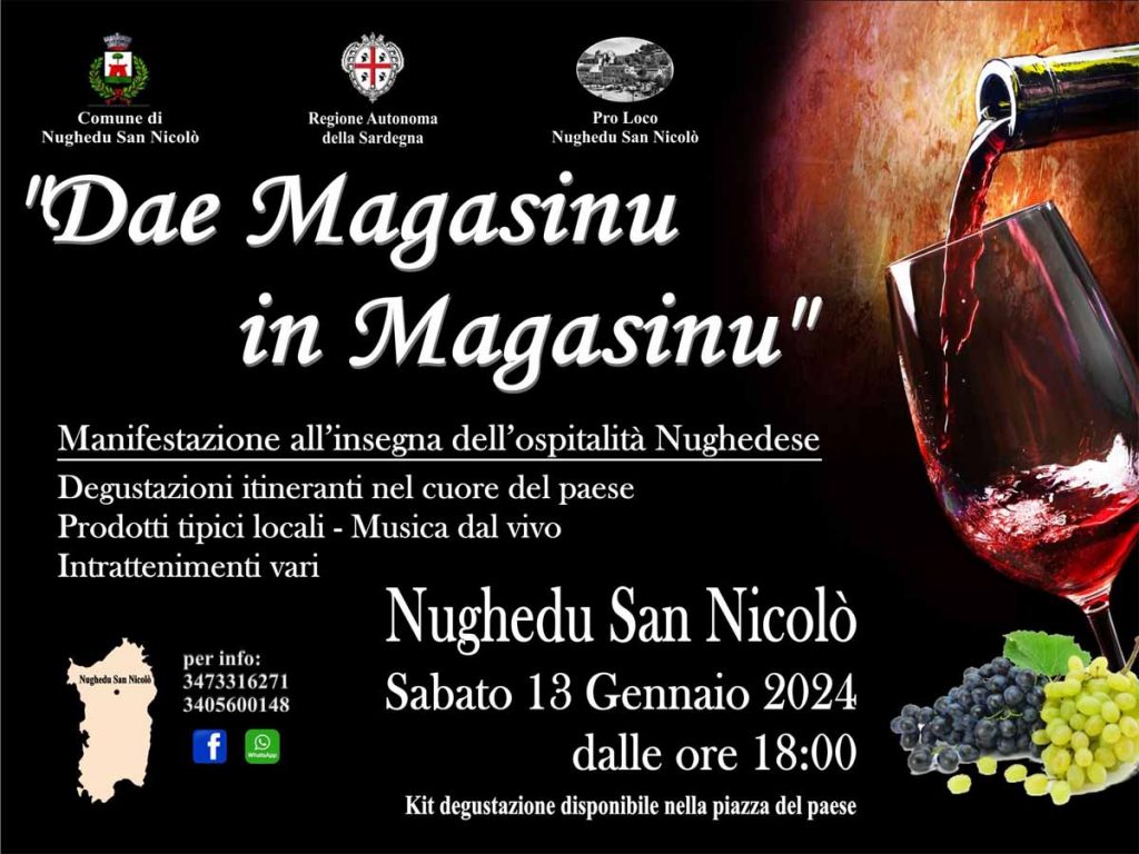 Dae magasinu in magasinu a Nughedu San Nicolò, programma 2024