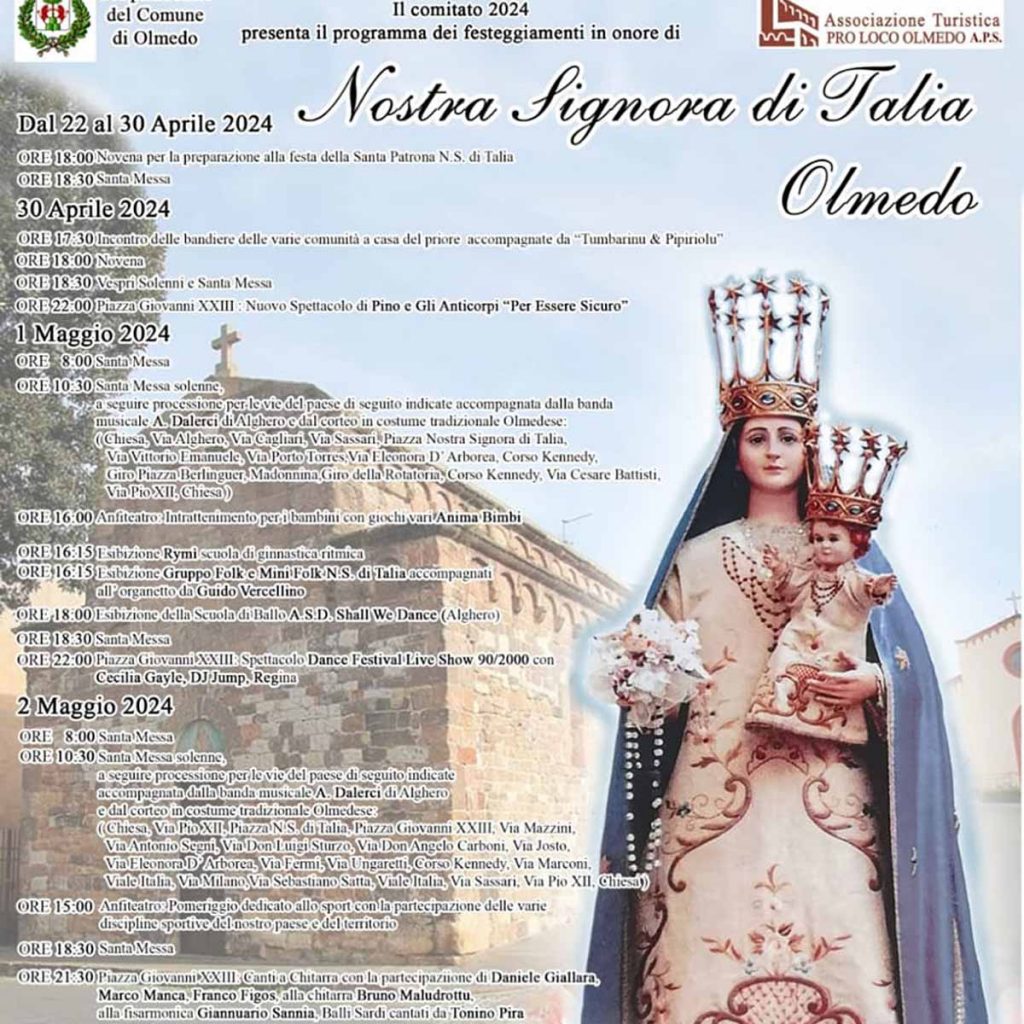 Programma Nostra signora di Talia Olmedo 2024
