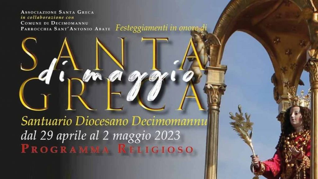 Manifesto della festa di Santa Greca a maggio 2023