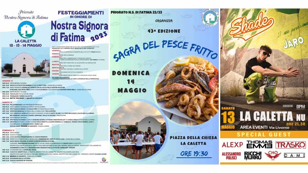 Festa per Nostra Signora di Fatima a La Caletta, programma e locandine!