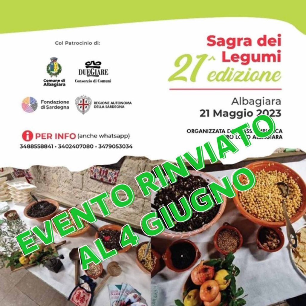 Sagra dei legumi di almagiara rinviata al 4 giugno causa maltempo, manifesto aggiornato