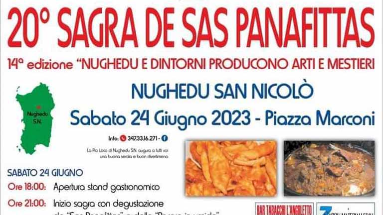 Sagra de sas panafittas a Nuchedu San Nicolò, manifesto e programma 2023