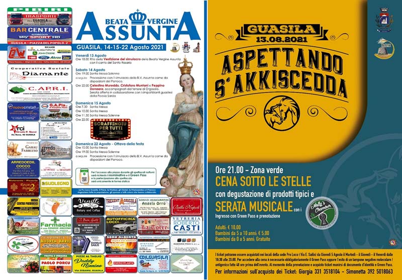 Programma della Festa di Santa Maria a Guasila 2021