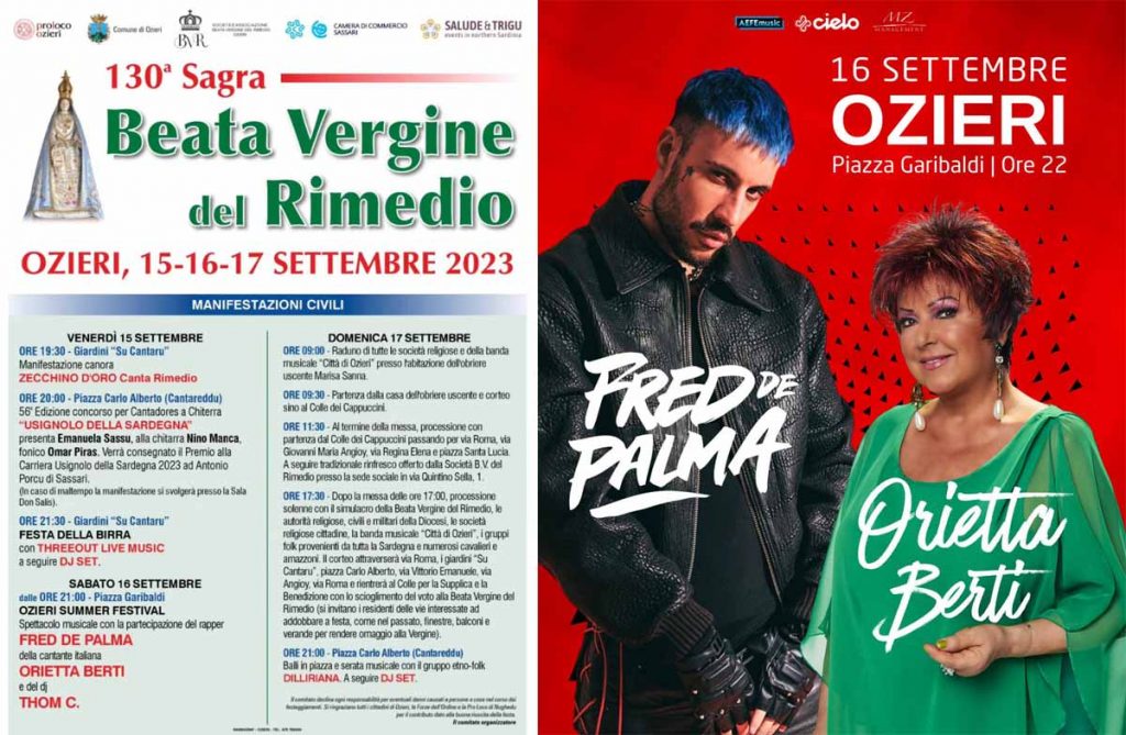 Madonna del Rimedio Ozieri 2023, programma e manifesti