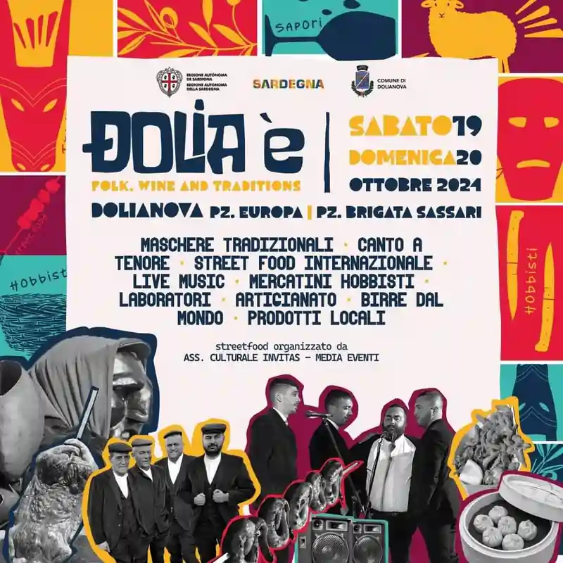 Dolia è 2024 Dolianova, manifesto con programma e date