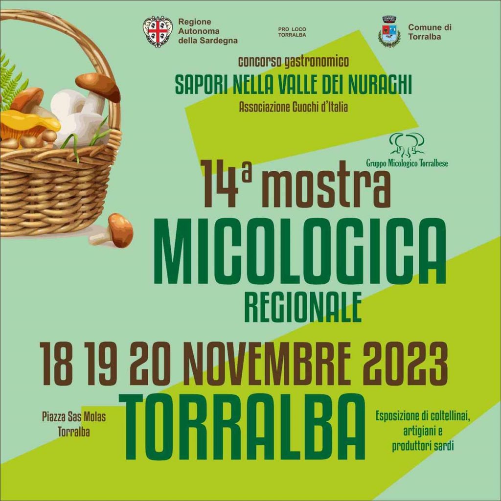 Mostra Micologia Terralba 2023, manifesto e programma