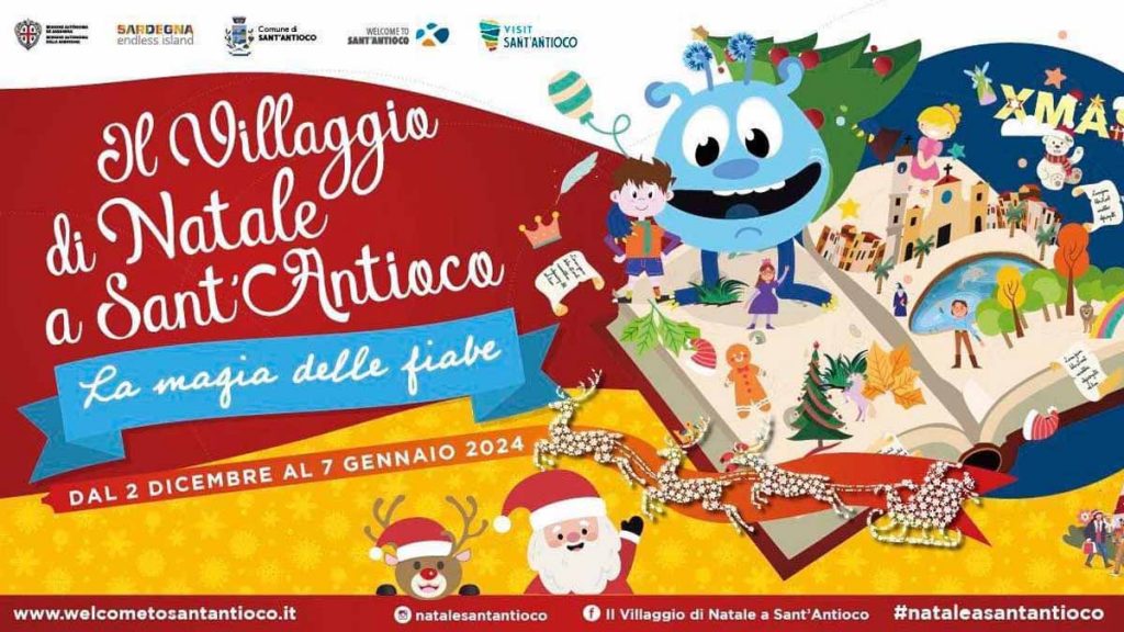 Villaggio di Natale 2023 a Sant'Antioco, manifesto