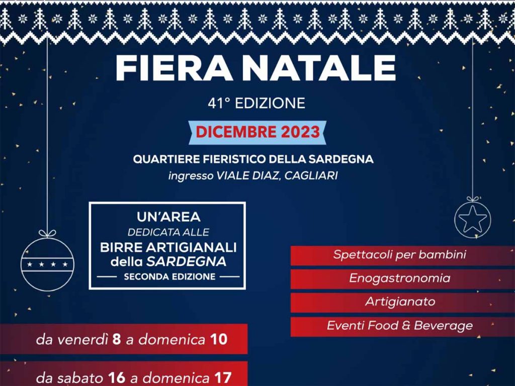 Fiera Natale Cagliari 2023, date e manifesto