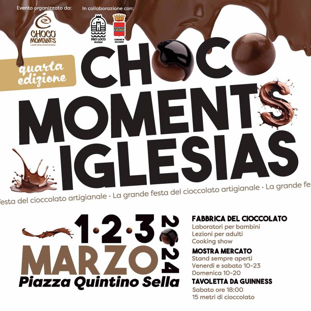 Festa del cioccolato Iglesias 2024, manifesto con date e programma