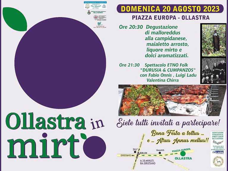 Ollastra in mirto, locandina 2023