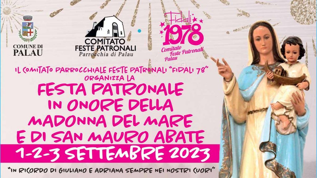 Festa patronale Palau 2023, manifesto con date e programma!