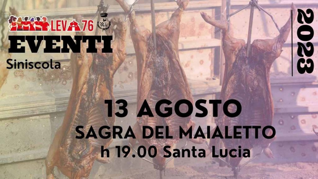 Sagra del maialetto 2023 a Santa Lucia di Siniscola, data e manifesto