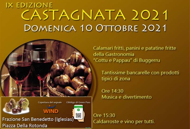 Programma della castagnata di San Benedetto 2021 a Iglesias