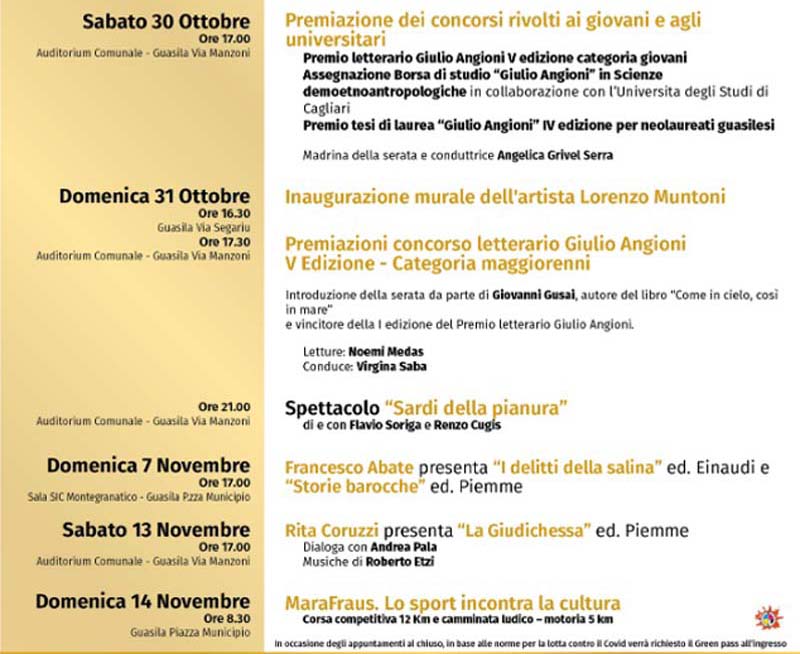 Festival dell'altrove a Guasila, programma 2021