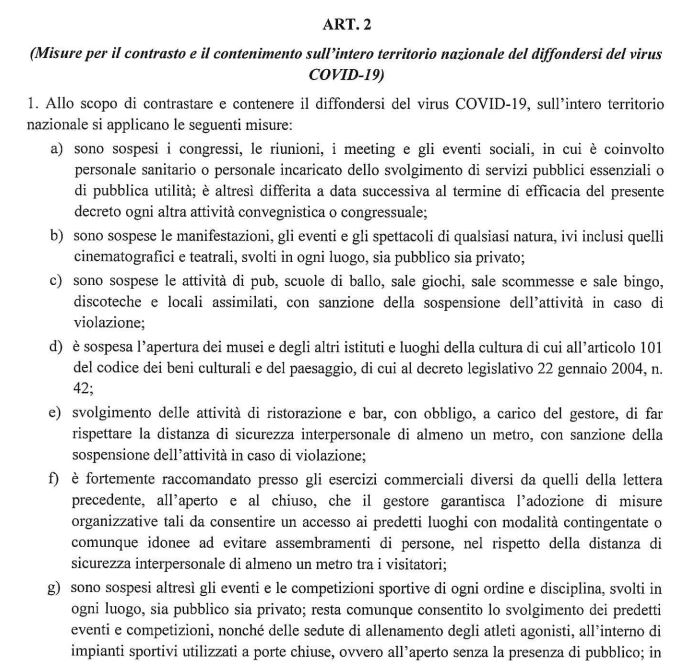 decreto_coronavirus_8_marzo_sardegna_no_musei_eventi
