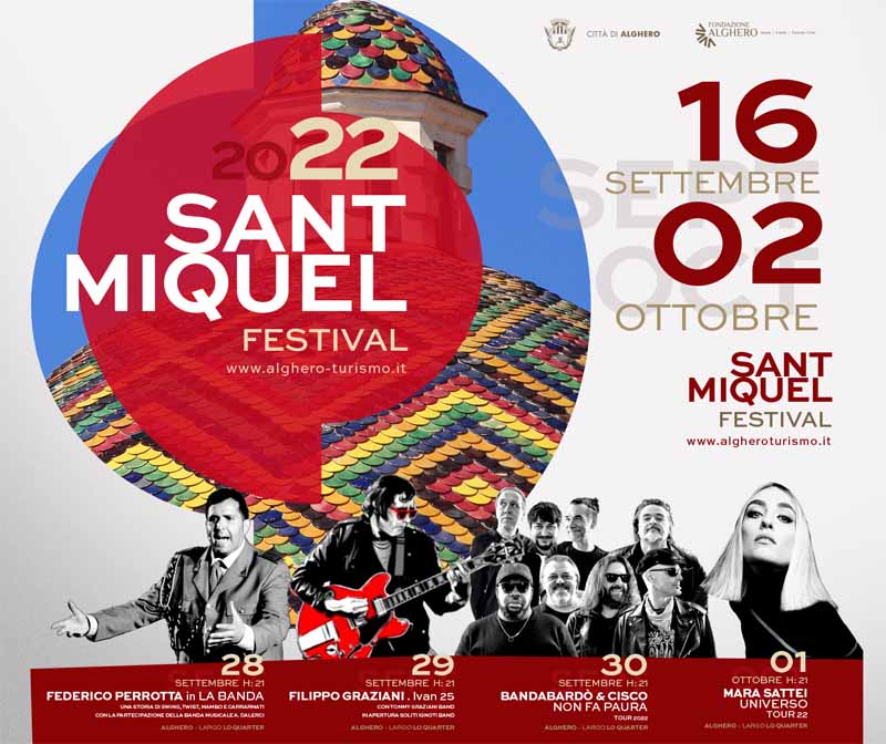 Sant Miquel Festival 2022 ad Alghero, manifesto con il programma aggiornato