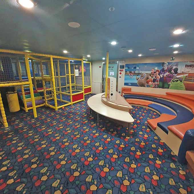 Sala giochi per bambini sul tragetto Venezia della Grimaldi