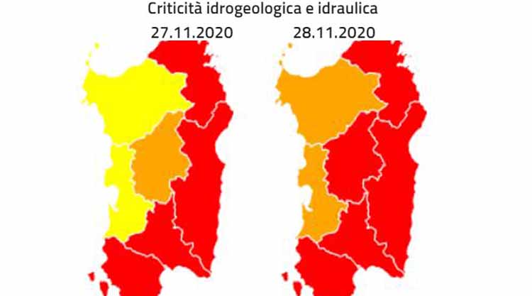 Allerta rossa in Sardegna, la mappa del pericolo!