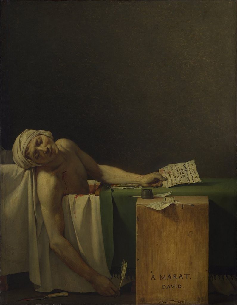 La Mort de Marat, quadro di Jacques-Louis David