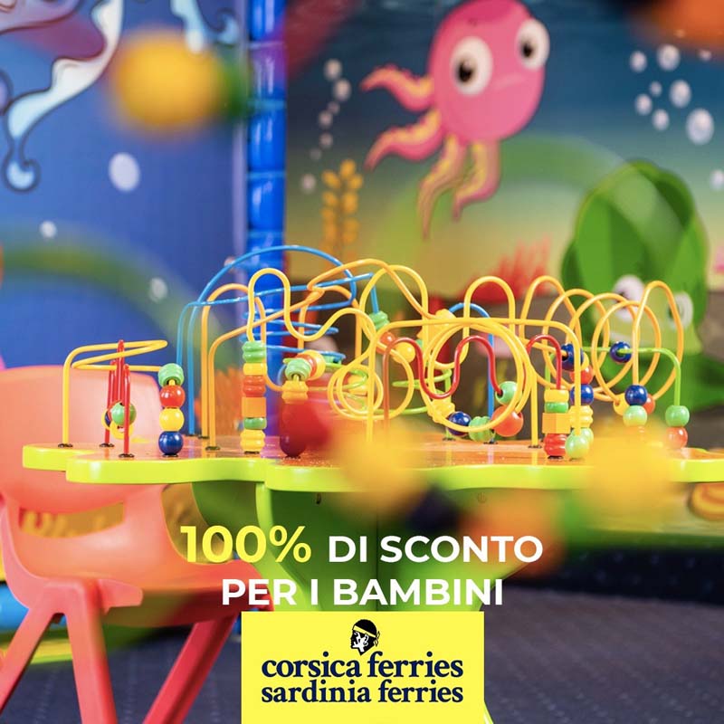 Spazio bambini sui traghetti della Sardinia Ferries
