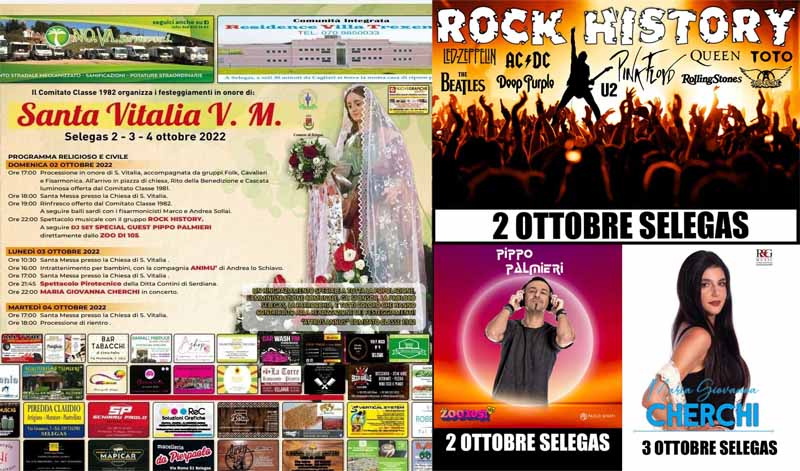 Santa Vitalia Selegas 2022 programma e locandina