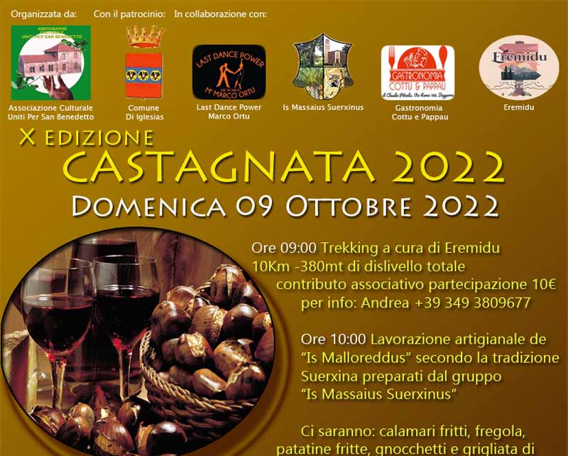 Castagnata San Benedetto 2022, programma