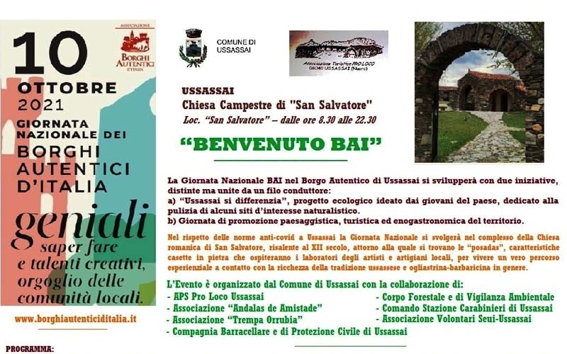 Giornata Nazionale dei Borhi Autentici Italiani 2021 a Ussassai