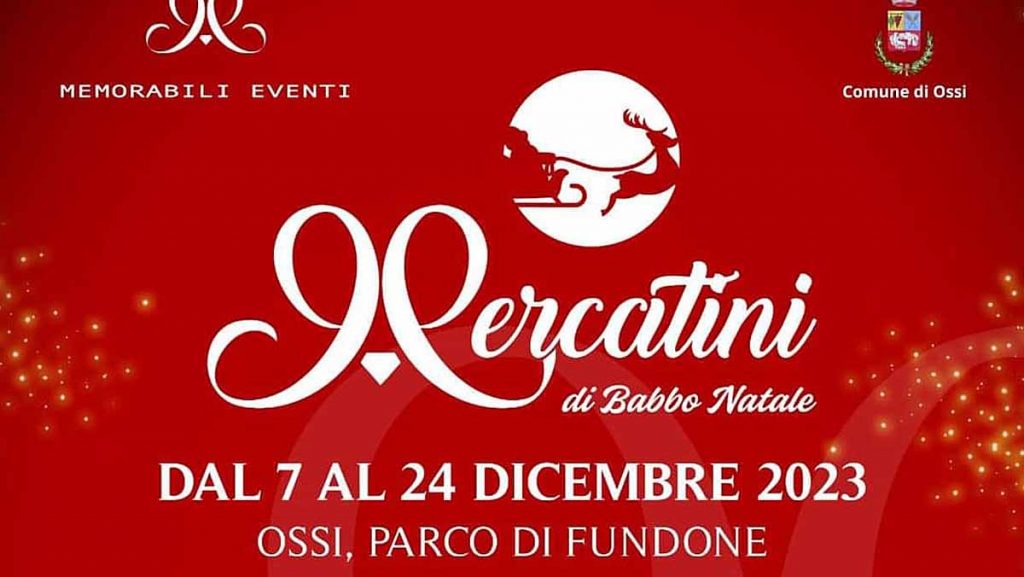 Villaggio di Babbo Natale Ossi 2023, date e manifesto
