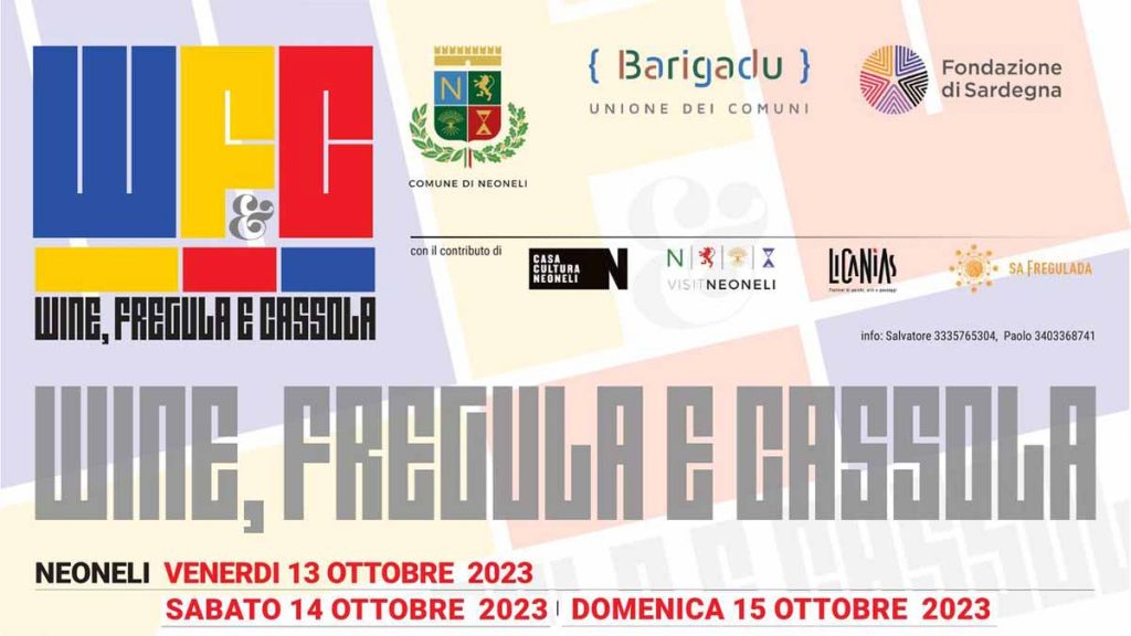 Wine, fregula e cassola 2023 a Neoneli date e manifesto