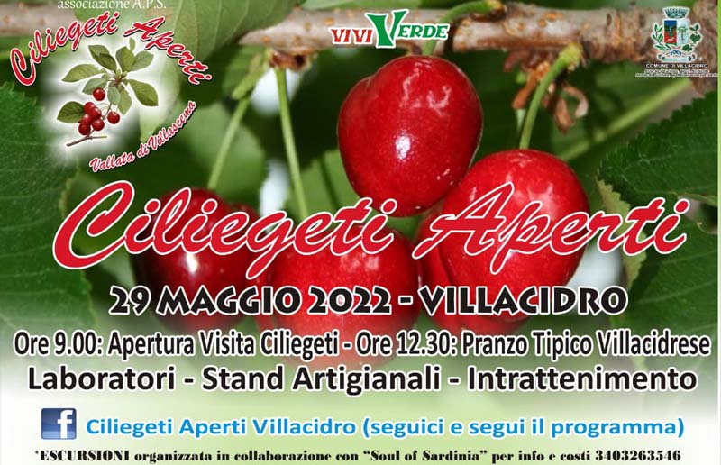 Ciliegeti Aperti Villacidro 2022, manifesto