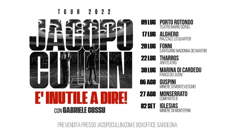 Jacopo Cullin, date tour estivo 2022!