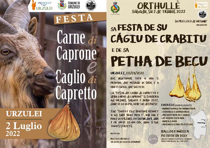 Sagra caglio di capretto e carne di caprone a Urzulei, programma 2022