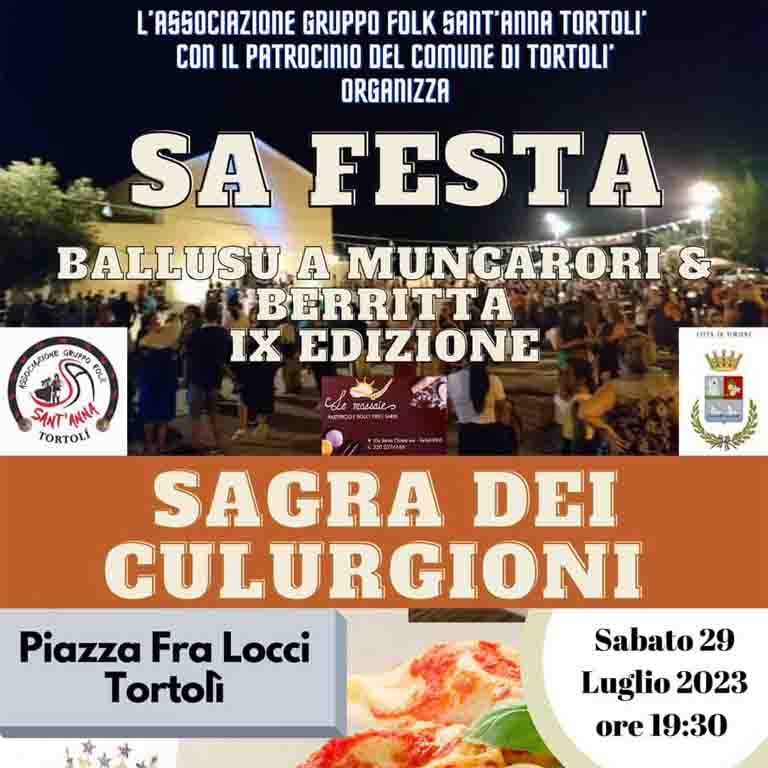 Sagra dei culurgiones Tortolì, data, manifesto e programma