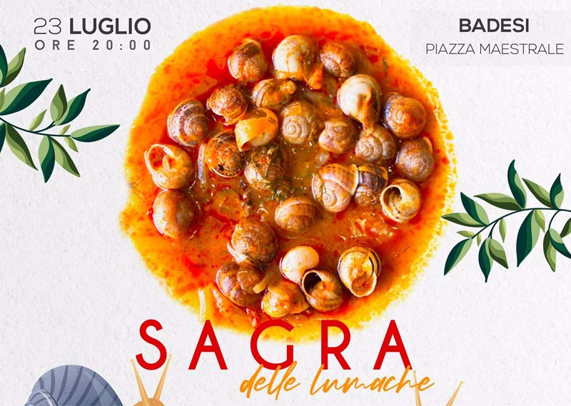 Sagra delle lumache a Badesi, manifesto 2022