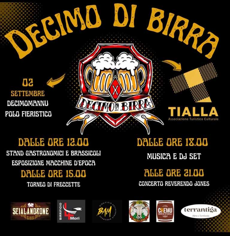 Decimo di birra 2023, manifesto con programma e data