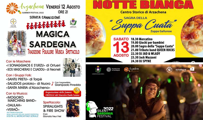 aspettando ferragosto arzachena 2022, manifesti e programmi