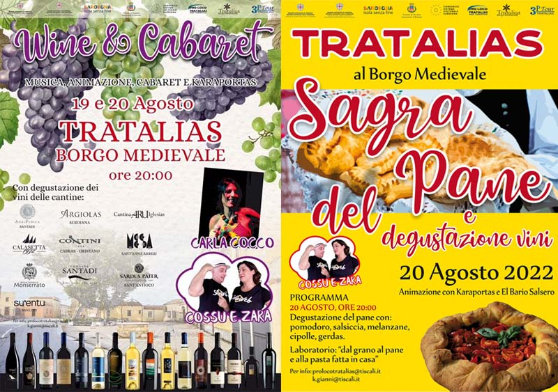 Wine festival Tratalias 2022, manifesto e programma