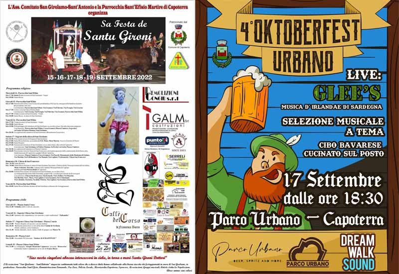Festa San Girolamo e Oktoberfest 2022 a Capoterra, programmi e manifesti