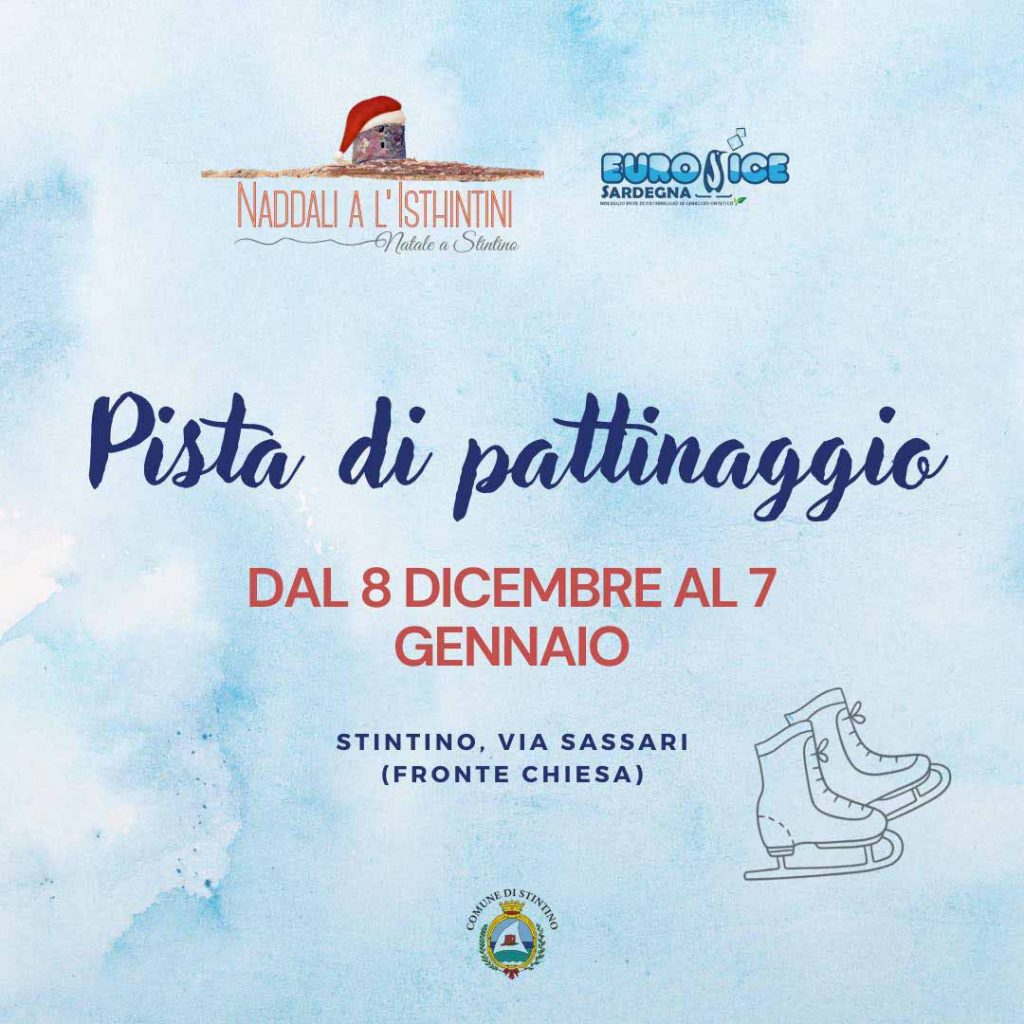 Pista di pattinaggio su ghiaccio a Stintino per le feste di Natale 2023