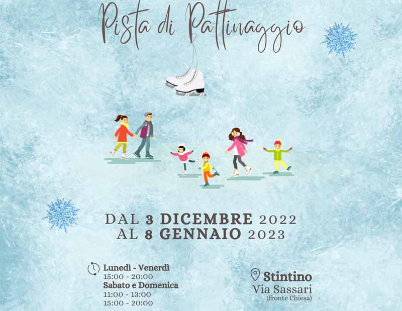 Pista di pattinaggio su ghiaccio a Stintino, orari apertura 2022