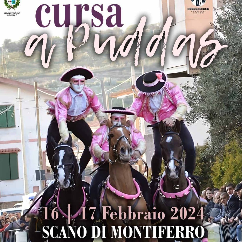 Cursa a Puddas 2024 a Scano Montiferro, locandina con il programma