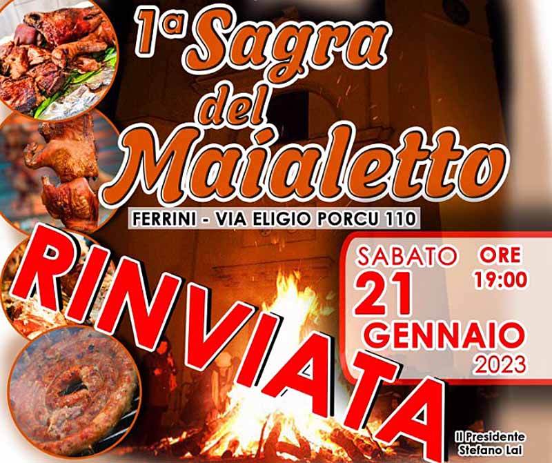 Sagra del maialetto a Quartu rinviata